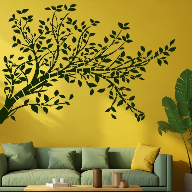 ARandNJ Painting for Wall Stencils (Size:- 24X40 Inch) Theme:- Big Tree DIY Reusable Painting Design Suitable for Bedroom, Drawing Room, Living Room (Pack of2) - Image 3