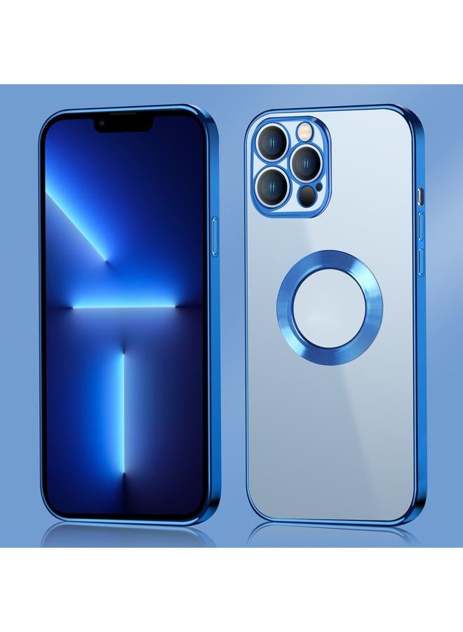 Zaboon Case For iPhone 13 Pro Max 9D Electroplated Edge Metal Ring Clear PC + TPU Shockproof Case - Image 1