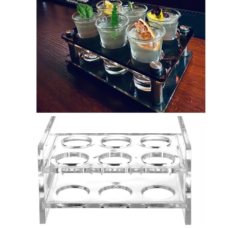 Modern Easy Clean Vertical Wine Holder Space Efficient Sturdy Home Accessory Clear - Image 5