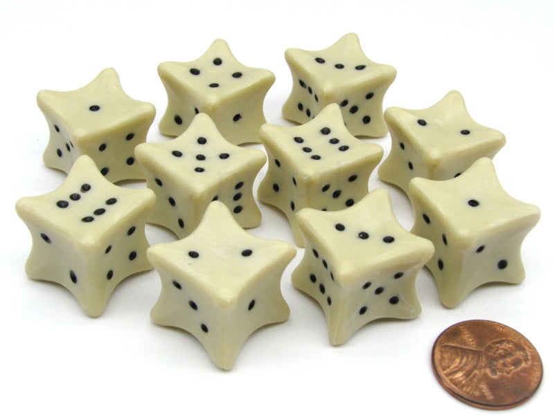 Koplow Games Pack of 10 D6 6Sided 18mm Bone Dice Roll Dem Bones RPG DD Dice - Image 3