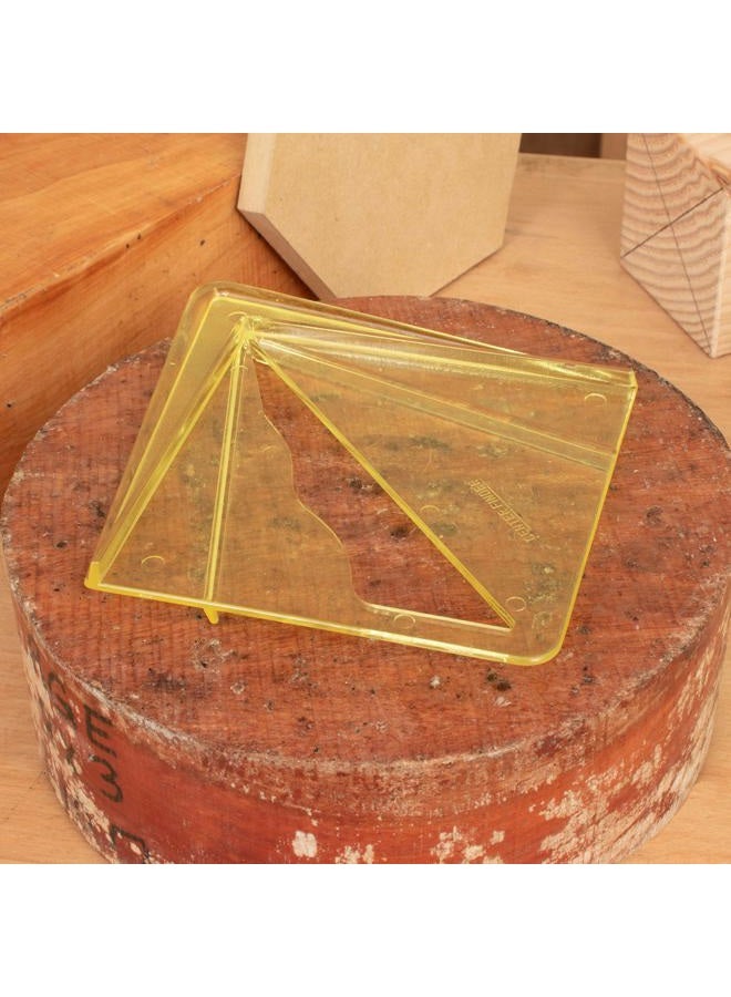 Savannah Blue Transparent Center Finder and Yellow Transparent Center Finder for Square, Round, Octagon and Hexagon Shaped Material up To 18 Inches Ideal For Woodworkers, Carpenters or Around the Home - Image 2