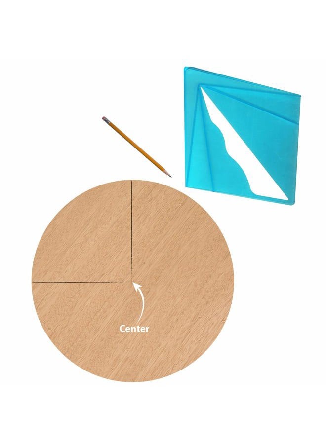 Savannah Blue Transparent Center Finder and Yellow Transparent Center Finder for Square, Round, Octagon and Hexagon Shaped Material up To 18 Inches Ideal For Woodworkers, Carpenters or Around the Home - Image 5
