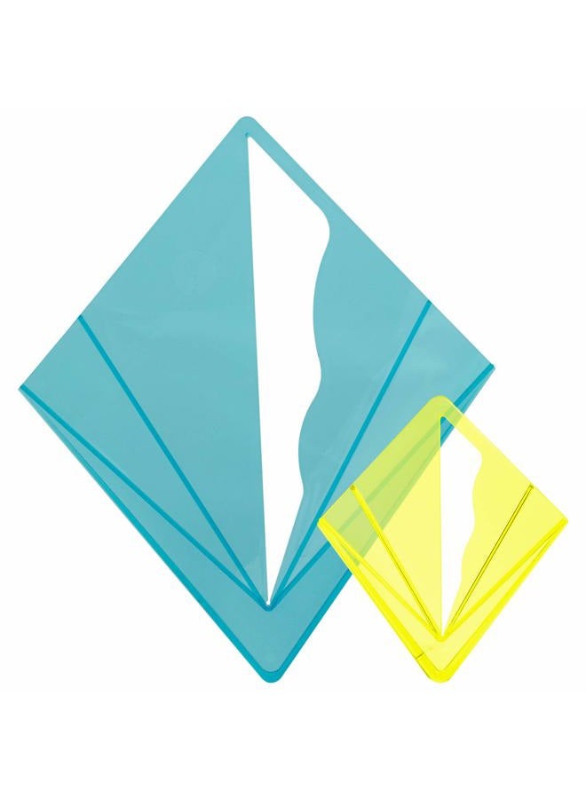 Savannah Blue Transparent Center Finder and Yellow Transparent Center Finder for Square, Round, Octagon and Hexagon Shaped Material up To 18 Inches Ideal For Woodworkers, Carpenters or Around the Home - Image 1