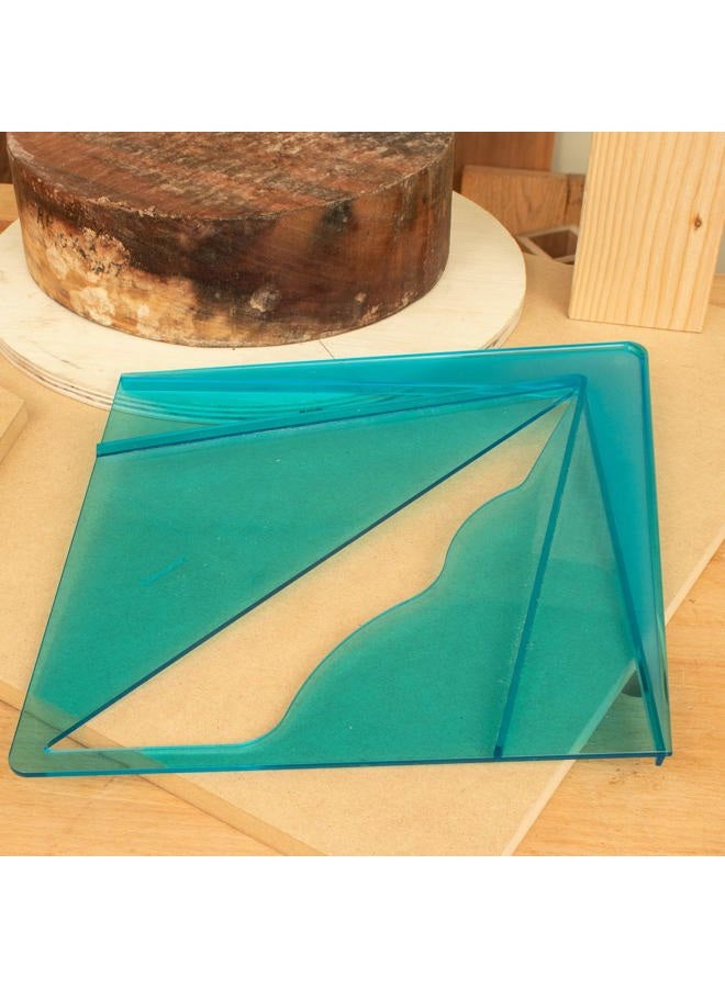 Savannah Blue Transparent Center Finder and Yellow Transparent Center Finder for Square, Round, Octagon and Hexagon Shaped Material up To 18 Inches Ideal For Woodworkers, Carpenters or Around the Home - Image 3