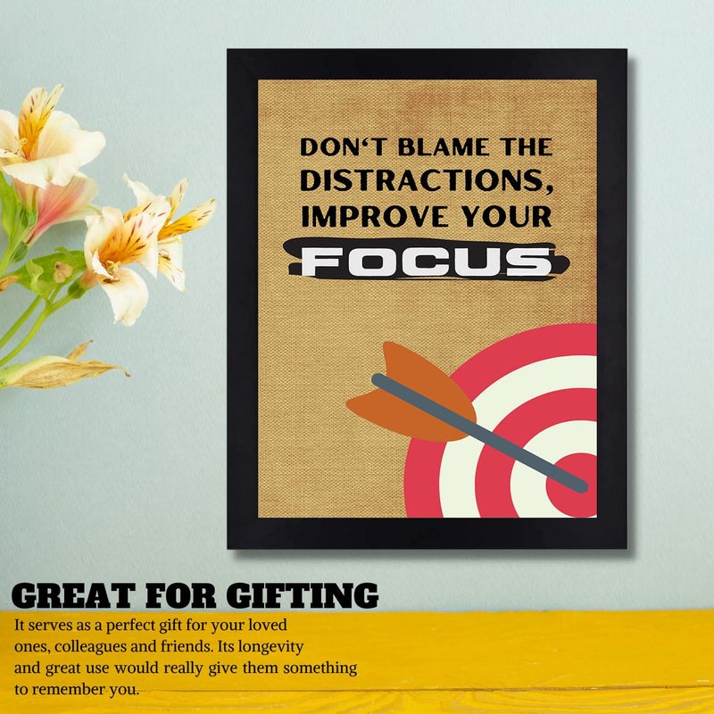 Interio Crafts Focus Inspirational Quotes Posters with Frames Black Frame 13 X 10 Inches 2 Pack - Image 4