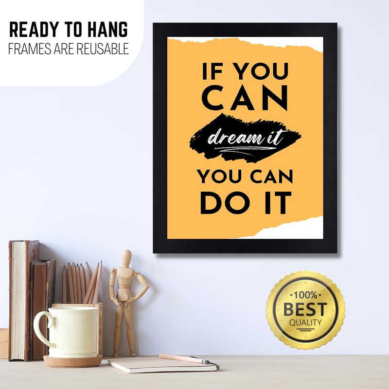 Interio Crafts Focus Inspirational Quotes Posters with Frames Black Frame 13 X 10 Inches 2 Pack - Image 5