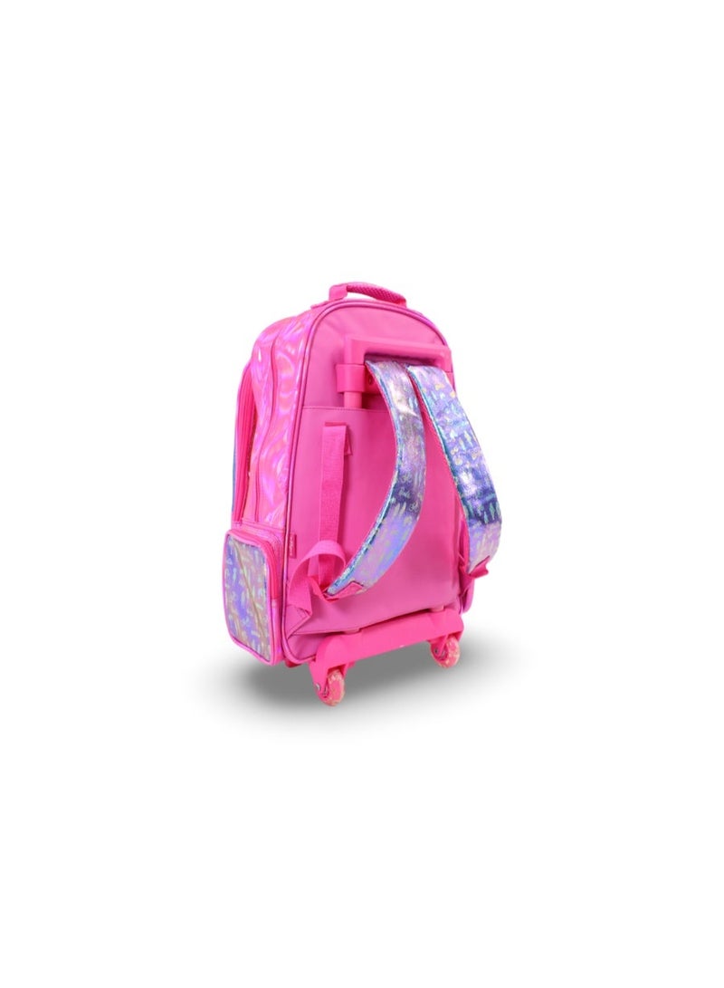 سميجل حقيبة بعجلات من Smiggle بتصميم Barbie، مقاس 18 بوصة – لون فوشيا - Image 2