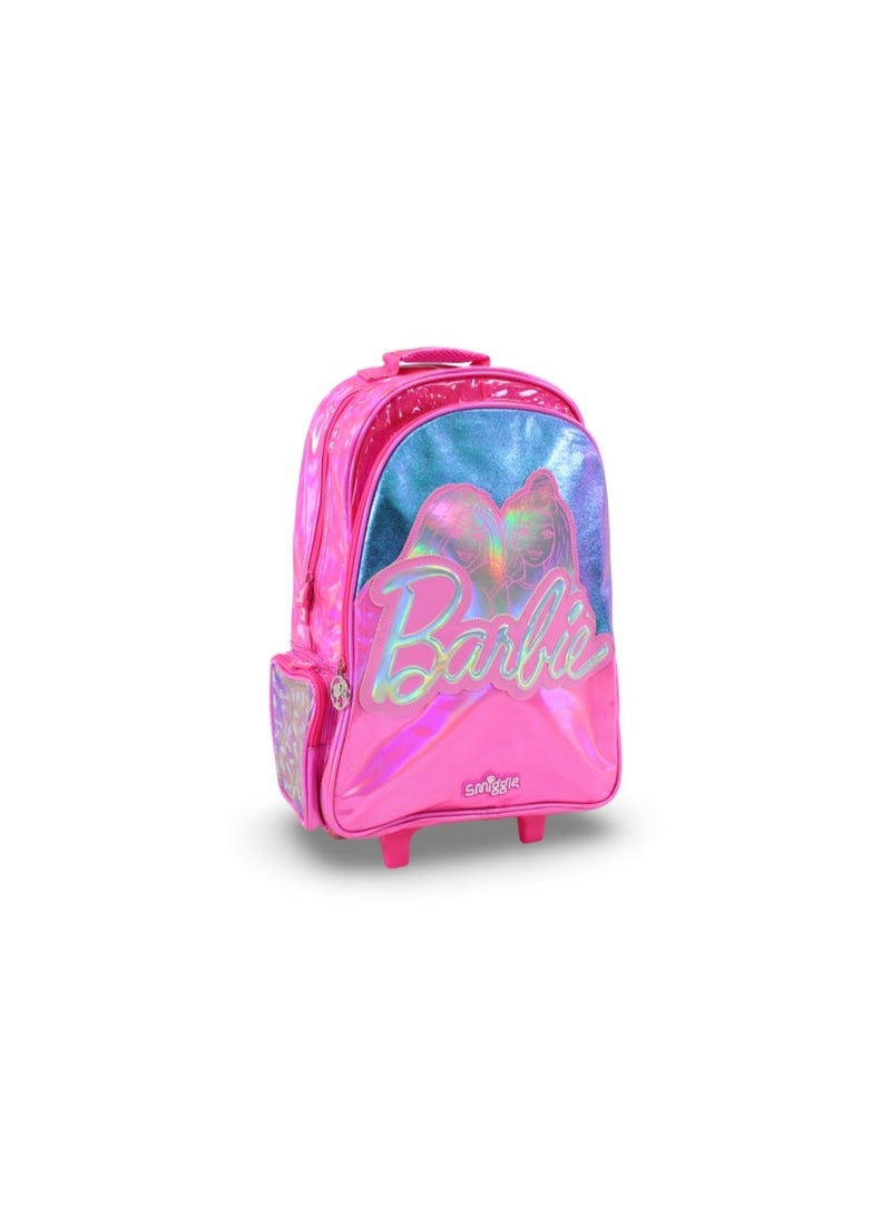 سميجل حقيبة بعجلات من Smiggle بتصميم Barbie، مقاس 18 بوصة – لون فوشيا - Image 3