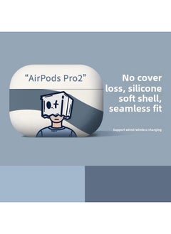 Strawberry Bear Family Airpods Protective Case Cartoon Cute Suitable For Apple 1/2/3 Generation Bluetooth Headset Soft Case-Color:Masked Man-Blue-Model:Airpods4 (universal For Noise Reduction Version/regular Version)