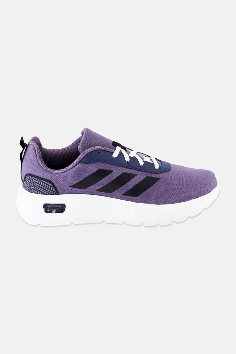 Adidas Men Cloudfoam Comfort Lace Up Outdoor Shoes, Purple - Image 4