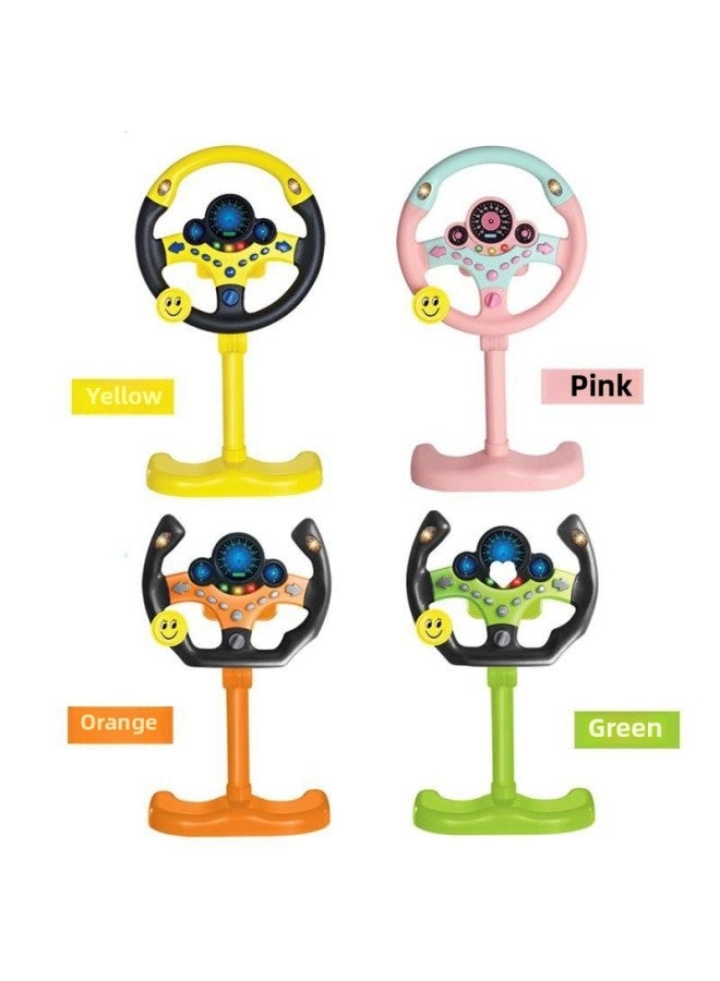 Co-pilot Steering Wheel Simulation Children's Educational Toy Girlfriend Baby 1 Year Old 2 Stroller Car Simulation Driving-Color:Pink Music Car Key (opp Bag) Weighs 75g  - Image 4