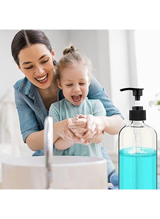 PRAKASH Prakash Empty Plastic Pump Bottles Dispenser 500ml Portable Clear BPA-Free Cylinder Shampoo Lotion Hand Pump Bottle Durable Refillable Containers for Massage Oil, Liquid Soap (Pack of 3, Pack of 3)  - Image 5