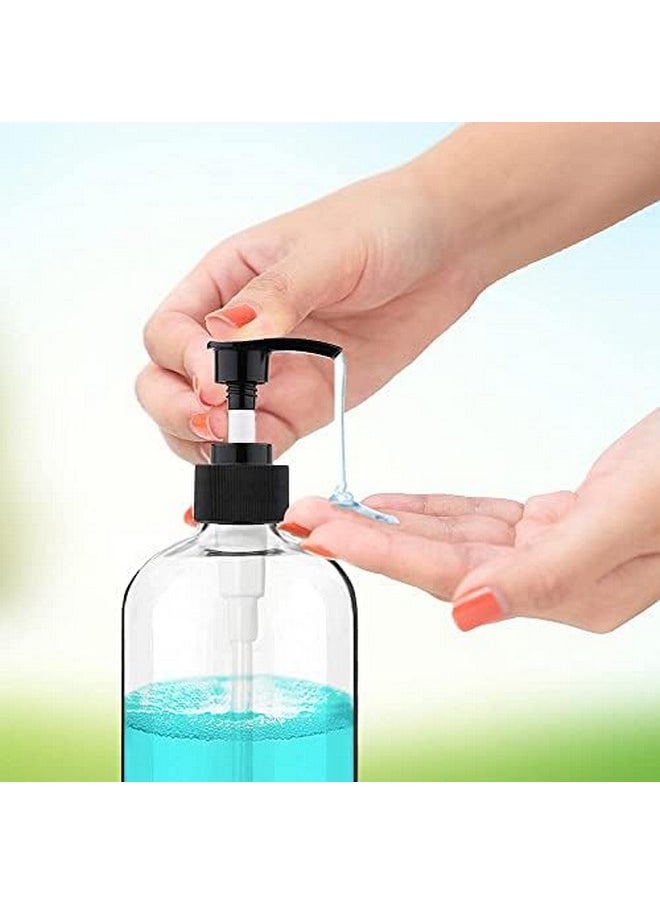 PRAKASH Prakash Empty Plastic Pump Bottles Dispenser 500ml Portable Clear BPA-Free Cylinder Shampoo Lotion Hand Pump Bottle Durable Refillable Containers for Massage Oil, Liquid Soap (Pack of 3, Pack of 3)  - Image 2
