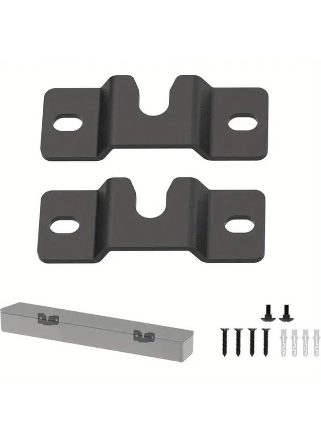 2 Pcs Black Heavy Duty Wall Mounted Speaker Bracket Projector Holder - Image 1