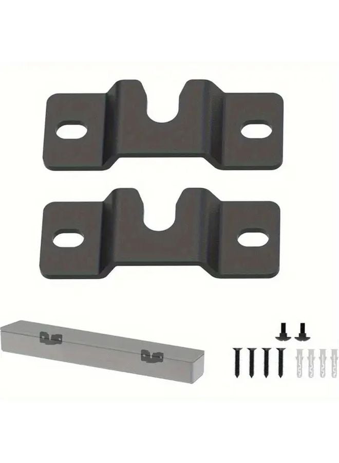 2 Pcs Black Heavy Duty Wall Mounted Speaker Bracket Projector Holder - Image 3