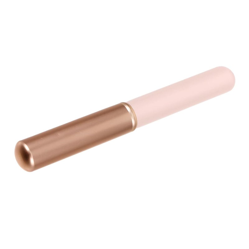 FENICAL Portable Lip Brush Wand with Cap Pink round Head Lipstick Brush Applicator for Lip Gloss and Balm Travel Makeup Tool - Image 1