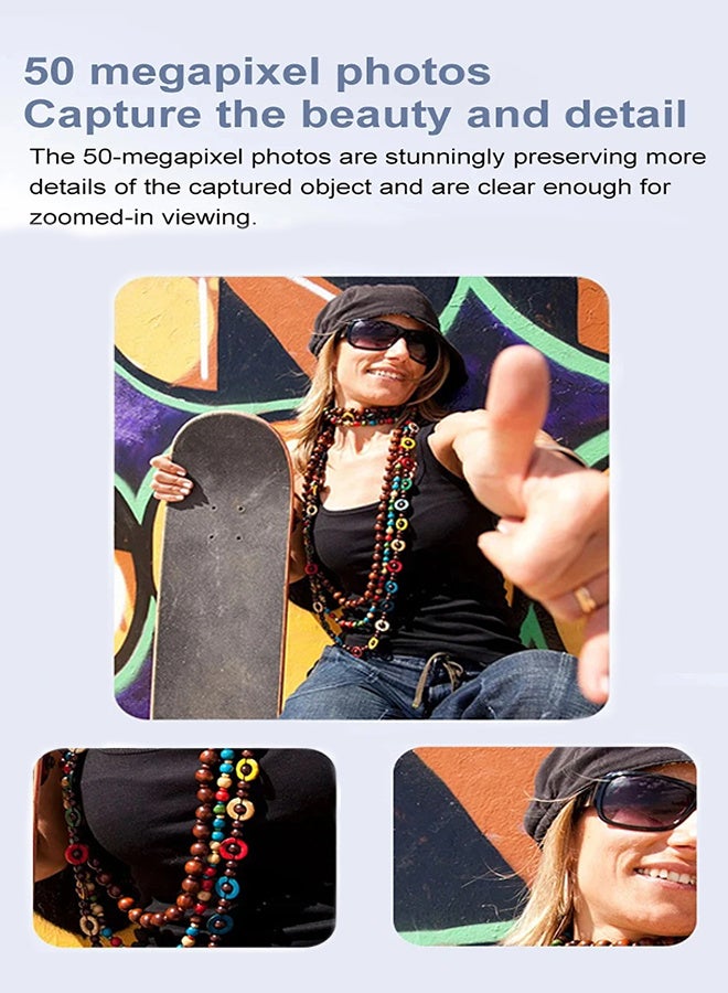 أوسيك كاميرا أكشن محمولة باليد بدقة 6K، مع بطاقة TF سعة 64 جيجابايت، وتكبير EIS 5X، وعدسة مزدوجة قابلة للدوران بزاوية 350 درجة، وشاشة لمس 1.3 بوصة، وكاميرا ويب بدقة 50 ميجابكسل، ومسجل فيديو رقمي، وكاميرا رياضية، وبطارية 2600 مللي أمبير/ساعة + 2600 مللي أمبير/ساعة - Image 5