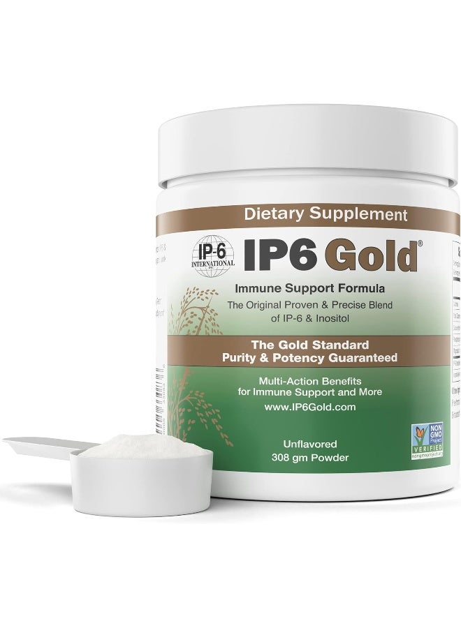 IP6 Gold , Ip-6 & Myo-Inositol, Unflavored Powder 308 Gm - Inositol Hexaphosphate Supplement - Vegan, Non Gmo, Gluten Free - Image 1