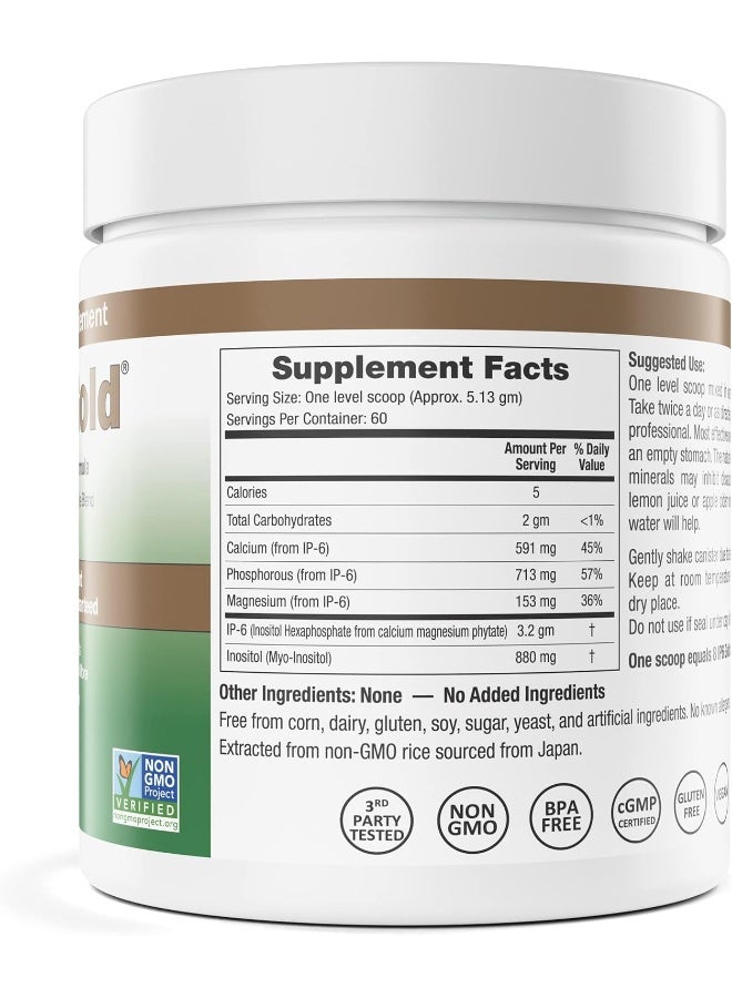 IP6 Gold , Ip-6 & Myo-Inositol, Unflavored Powder 308 Gm - Inositol Hexaphosphate Supplement - Vegan, Non Gmo, Gluten Free - Image 2