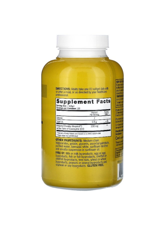 Qunol Qunol, Ubiqunol, 100 mg, 120 Softgels  - Image 2