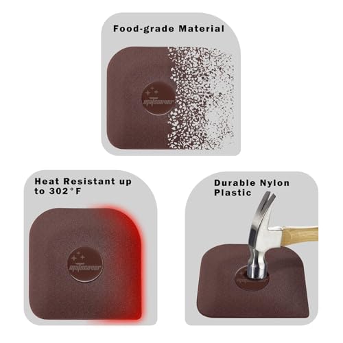Matscover Pan Scraper, 5 Pcs Pot Scraper Plastic, Pot Scraper Non Scratch for Cast Iron, Pot and Pan Cleaning, Sturdy Scraper Kitchen Tool - Image 5
