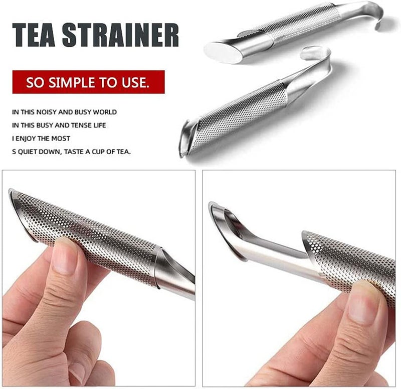Tasunte Stainless Steel Tea Diffuser & Strainers - 2PCS Long-handle Filters for Loose Leaf Tea, Coffee, Spices - Image 3
