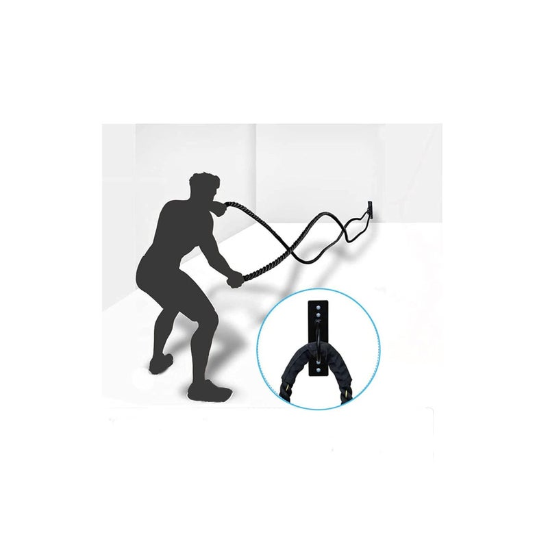 SOLARAE Wall Ceiling Mount Anchor Bracket,  Battle Rope Hook Anchor for Suspension Straps Gymnastic Rings Hammock Battle Ropes Fits Weight Strength Training Systems Boxing Equipment - Image 2