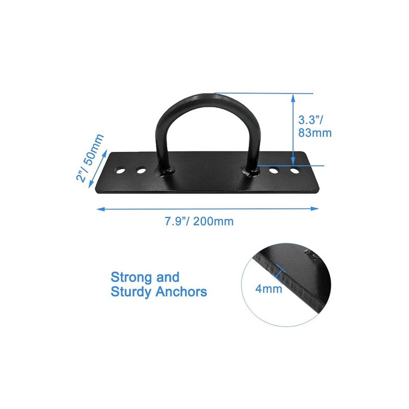 SOLARAE Wall Ceiling Mount Anchor Bracket,  Battle Rope Hook Anchor for Suspension Straps Gymnastic Rings Hammock Battle Ropes Fits Weight Strength Training Systems Boxing Equipment - Image 5