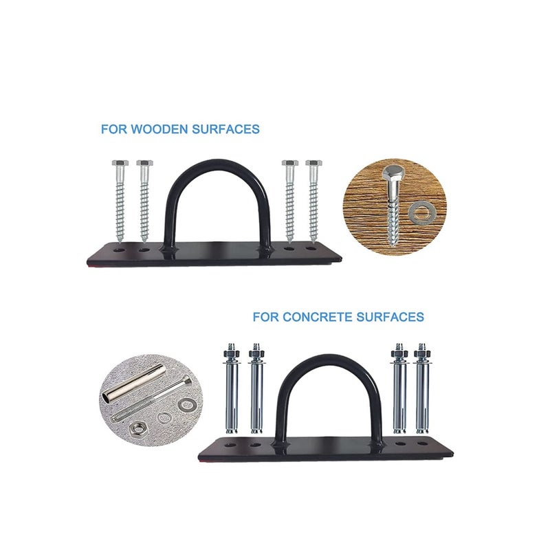 SOLARAE Wall Ceiling Mount Anchor Bracket,  Battle Rope Hook Anchor for Suspension Straps Gymnastic Rings Hammock Battle Ropes Fits Weight Strength Training Systems Boxing Equipment - Image 3