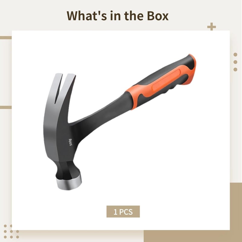 Ergonomic 16 Oz Hammer, Forged Steel, Non-Slip Handle, Heavy Duty Construction, Ideal For Professional And Diy Use, Design - Image 5