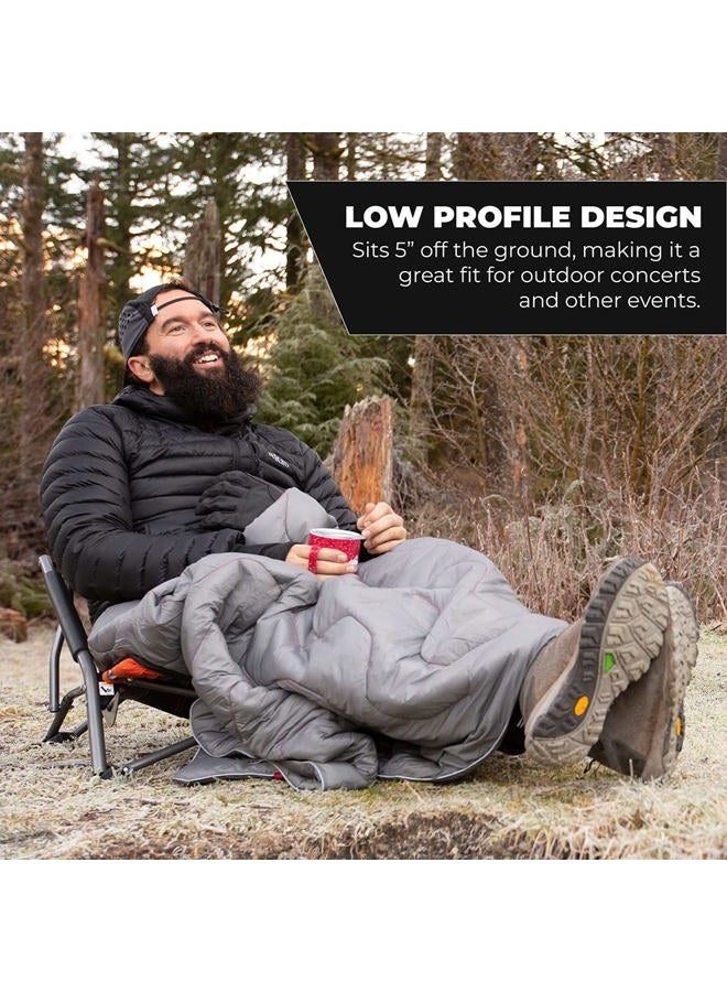 Cascade Mountain Tech Camping Chair Low Profile Folding Chair for Camping, Beach, Picnic, Barbeques, Sporting Event with Carry Bag, Orange, LPS-OR, One Size - Image 3