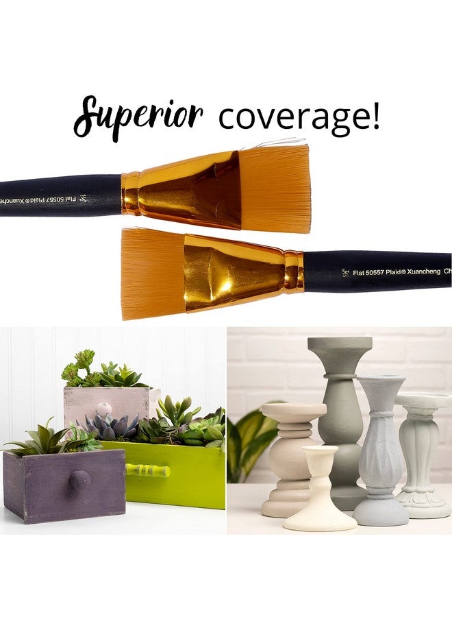 PLAID 50557E Flat Brush, (2-Piece), Gold Taklon - Image 3