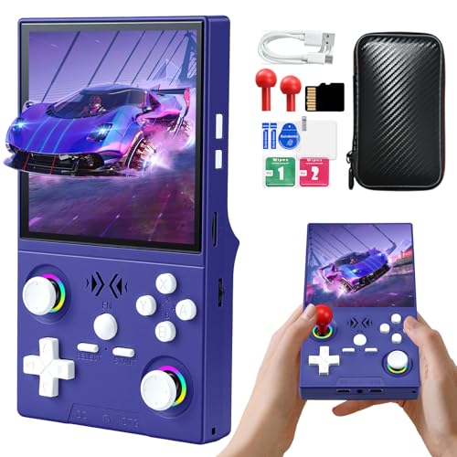 EraVortx XF40V Retro Handheld Game Console Retro Gaming Console 40 IPS Screen Linux System Builtin 64G TF Card Open Source Linux System Preloaded 20000 Classic Games Portable Video Gaming Purple64G - Image 1