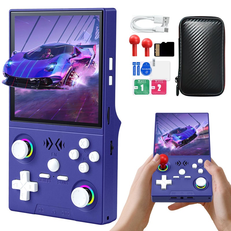 EraVortx XF40V Retro Handheld Game Console Retro Gaming Console 40 IPS Screen Linux System Builtin 64G TF Card Open Source Linux System Preloaded 20000 Classic Games Portable Video Gaming Purple64G - Image 3