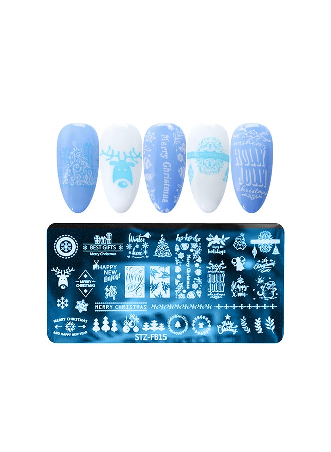 brunson أطباق الأظافر قوالب ختم الأظافر قوالب معدنية لتزيين الأظافر صور ختم الأظافر لصالون الأظافر DIY تزيين MEDIUM NSP STZFB15
