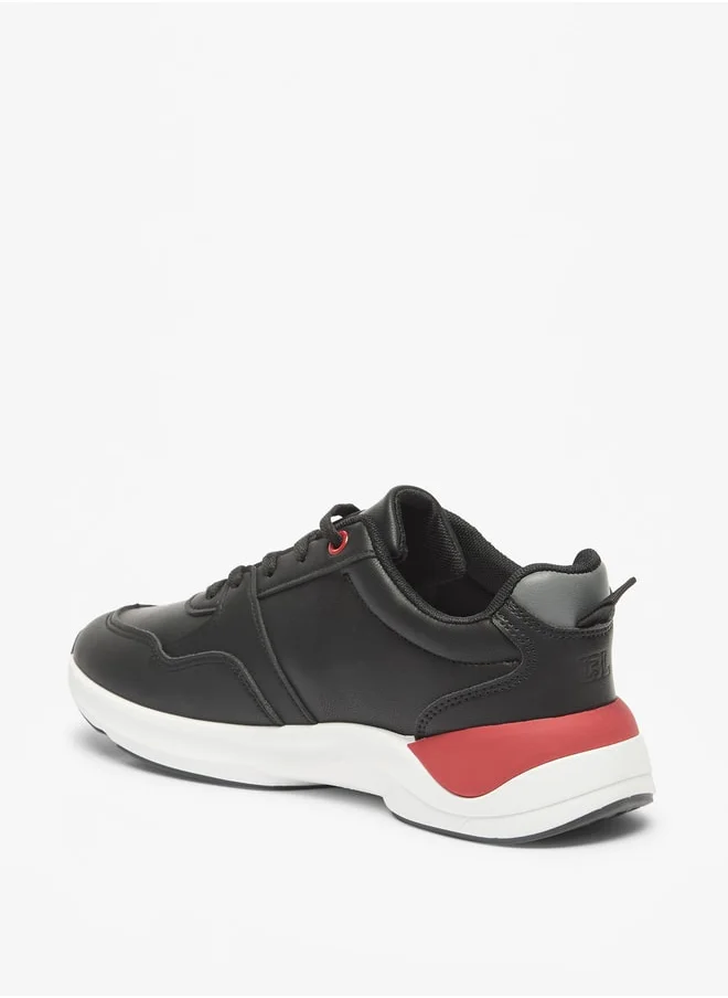 ال بي ال من شو اكسبرس Men's Colourblock Sneakers with Lace-Up Closure