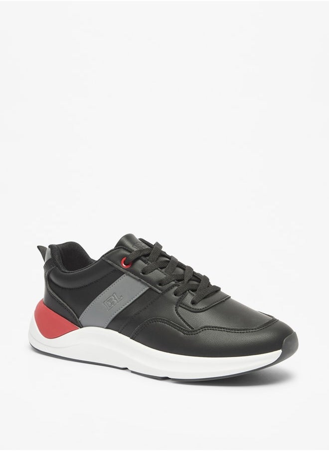 LBL by Shoexpress Men's Colourblock Sneakers with Lace-Up Closure  - Image 1