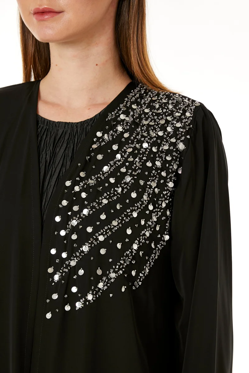 Moistreet  Embellished Flared Sleeve Abaya for Women | Best Price UAE