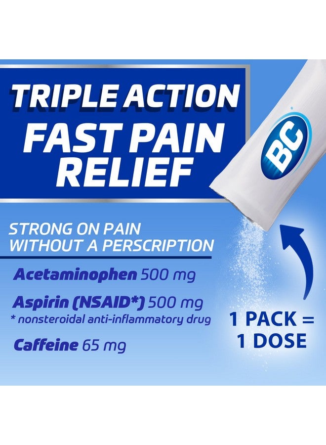 BC BC MAX Strength Fast Pain Relief Powder, Lemonade Flavor Aspirin 500mg and Acetaminophen 500mg Dissolve Packs, 16 Count - Image 2