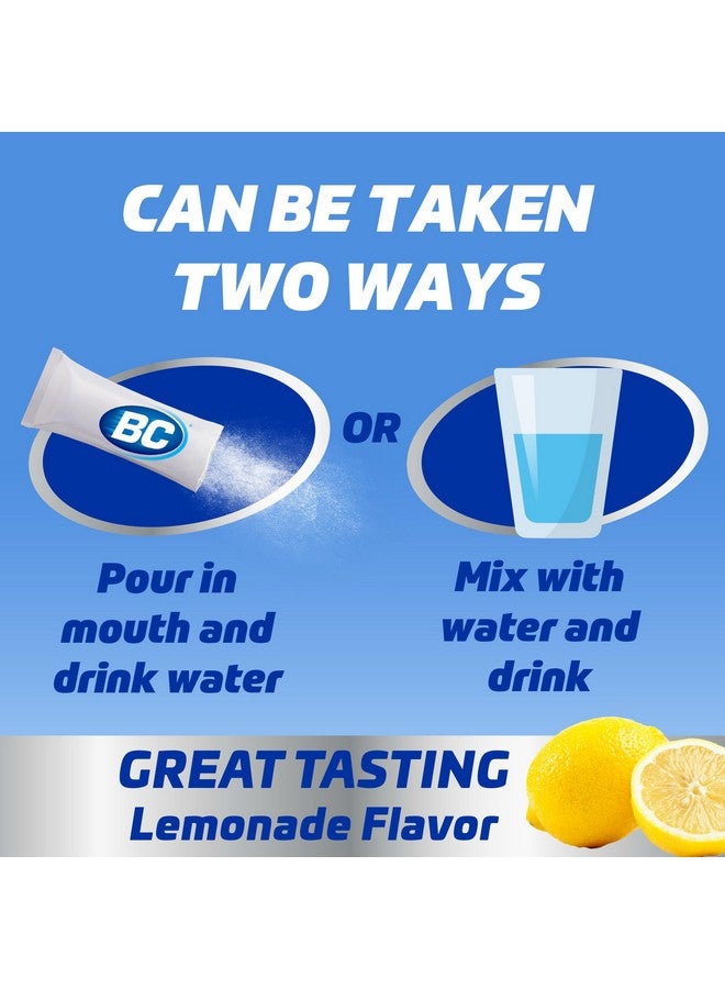 BC BC MAX Strength Fast Pain Relief Powder, Lemonade Flavor Aspirin 500mg and Acetaminophen 500mg Dissolve Packs, 16 Count - Image 4