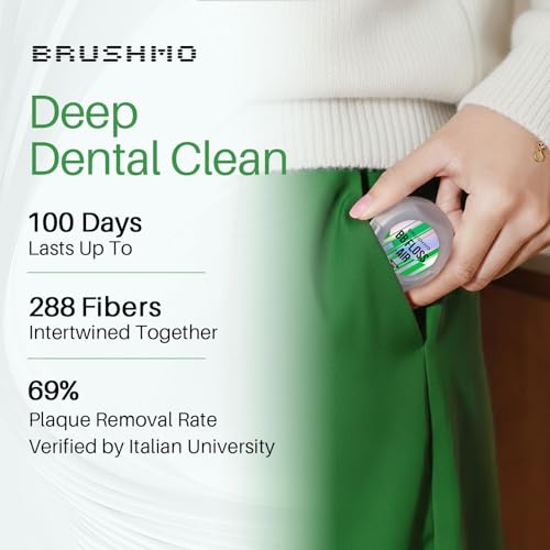 Brushmo Black Floss Air (BB Floss Air) - Ultra Soft & Thin Expanding Gum-Friendly Soothing Mint Dental Floss, Natural Wax Helps Remove Plaque from Teeth, US-Dentist Designed PTFE & PFAS Free, 55 yd - Image 3