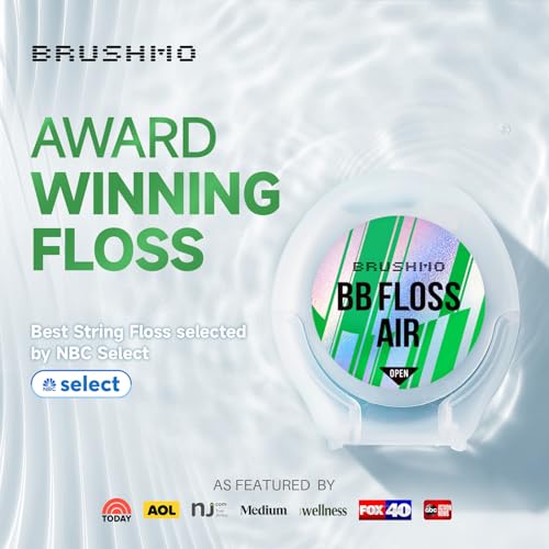 Brushmo Black Floss Air (BB Floss Air) - Ultra Soft & Thin Expanding Gum-Friendly Soothing Mint Dental Floss, Natural Wax Helps Remove Plaque from Teeth, US-Dentist Designed PTFE & PFAS Free, 55 yd - Image 2