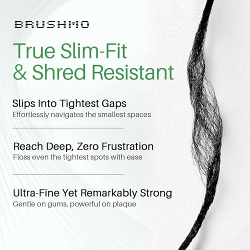 Brushmo Black Floss Air (BB Floss Air) - Ultra Soft & Thin Expanding Gum-Friendly Soothing Mint Dental Floss, Natural Wax Helps Remove Plaque from Teeth, US-Dentist Designed PTFE & PFAS Free, 55 yd - Image 4