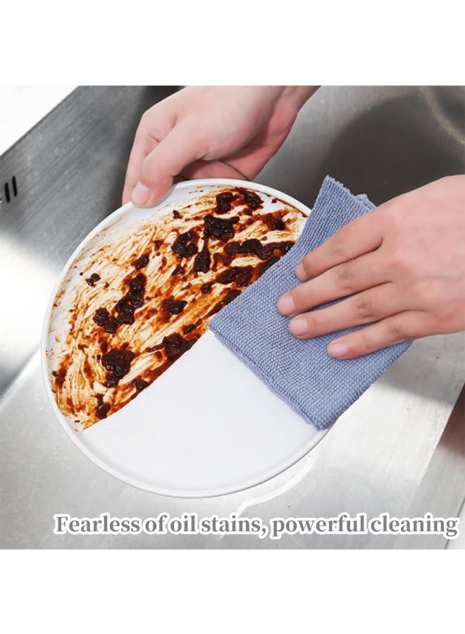 مناشف تنظيف قابلة لإعادة الاستخدام، مناشف من الألياف الدقيقة، مناشف تنظيف للاستخدام مرة واحدة، مناشف أطباق للمطبخ مع علبة توزيع، مناشف تنظيف السيارات، مناشف تنظيف متعددة الأغراض للمطبخ المنزلي، 20 ورقة (رمادي) - Image 3