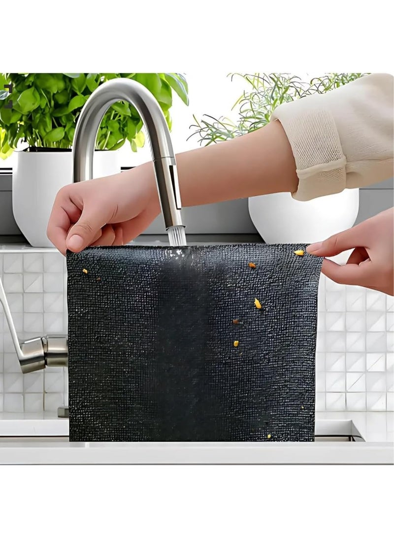 مناشف تنظيف قابلة لإعادة الاستخدام، مناشف من الألياف الدقيقة، مناشف تنظيف للاستخدام مرة واحدة، مناشف أطباق للمطبخ مع علبة توزيع، مناشف تنظيف السيارات، مناشف تنظيف متعددة الأغراض للمطبخ المنزلي، 20 ورقة (رمادي) - Image 5