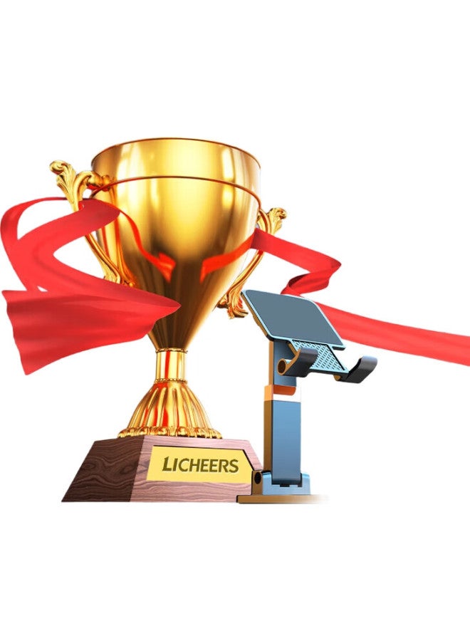 Lingchen Phone Stand, Desktop Tablet Stand, Lazy Stand For Binge-Watching, Online Classes, Gaming, Pubg, Exams, Study, Foldable, Height Adjustable, Universal For Ipad And Tablets, Midnight Black - Image 2