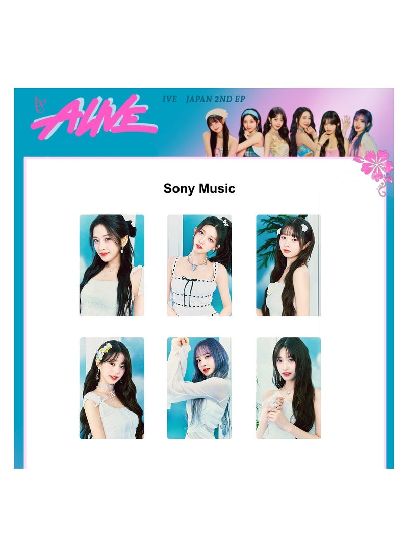 NIBEMINENT 6 Pcs Kpop IVE - ALIVE Lomo Cards Card For Fans Collection Gifts