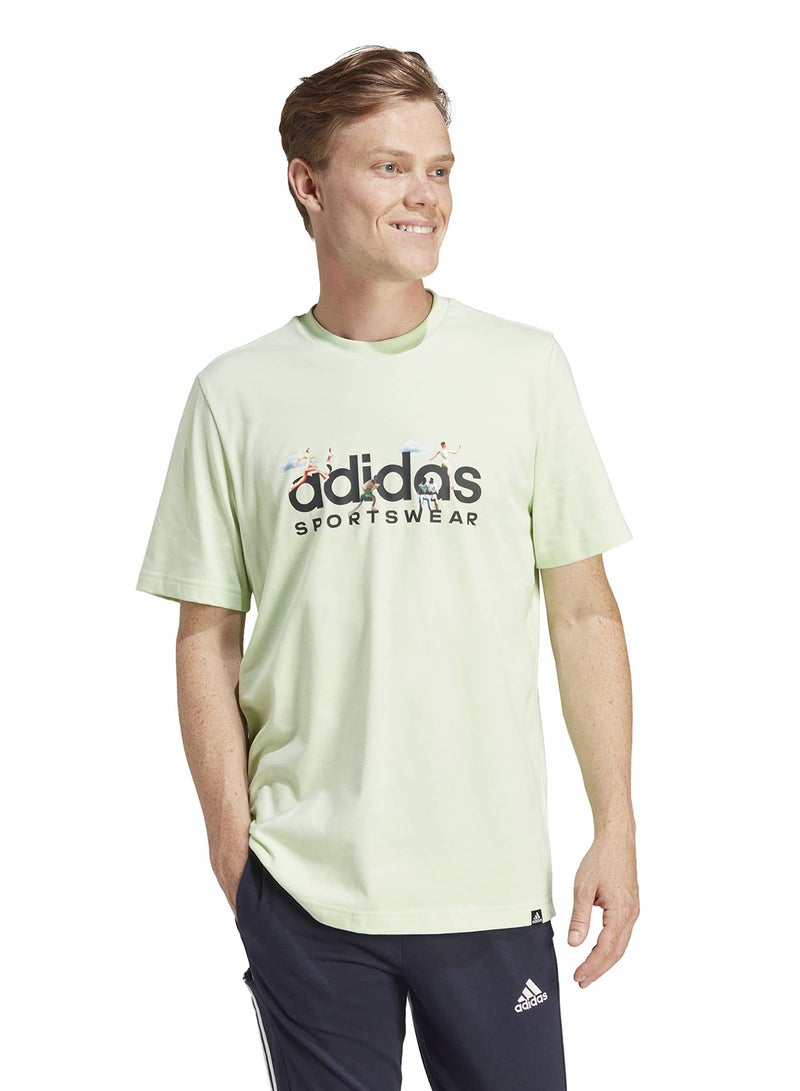 Adidas Landscape Graphic T-Shirt - Image 1