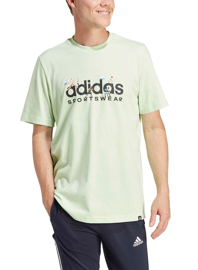 Adidas تي شيرت جرافيك مناظر طبيعية - Image 3