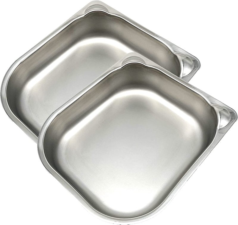 Cat Mate Stainless steel Bowl Inserts (402) - Compatible with Cat Mate C100 and C200 Automatic Feeders, Suitable for Wet and Dry Food (Pack of 2) - Image 1